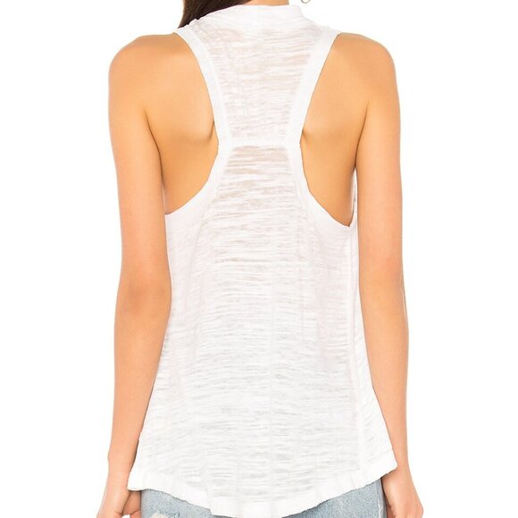 Free People Brisbane High Neck Tank in Sheer White Medium - Picture 2 of 7